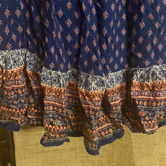 Time and Tru Boho Peasant Paisley Print Dress S - Picture 15 of 16